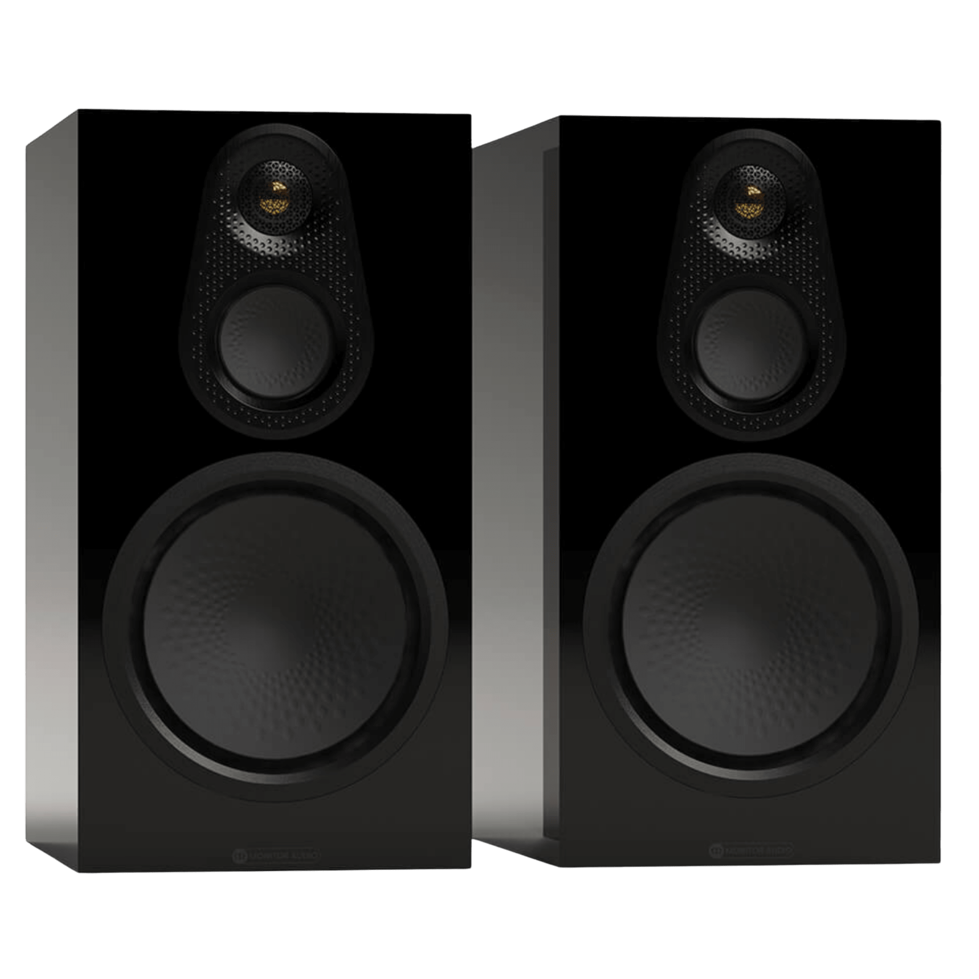 Monitor Audio Silver 100 8G Standmount Speakers  in High Gloss Black without grilles
