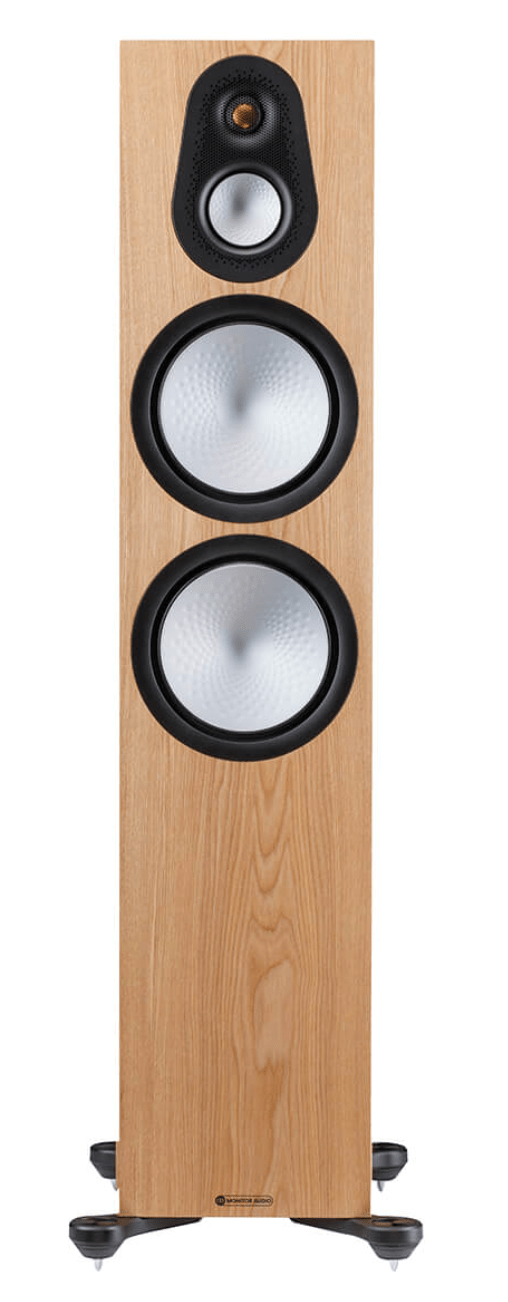 Monitor Audio Silver 500 7G Floorstanding Speakers (pair) in Ash, front of individual speaker