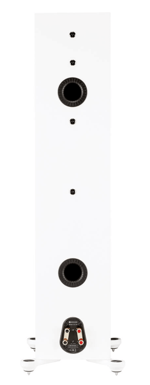Monitor Audio Silver 500 7G Floorstanding Speakers (pair) in Satin White, back of individual speaker