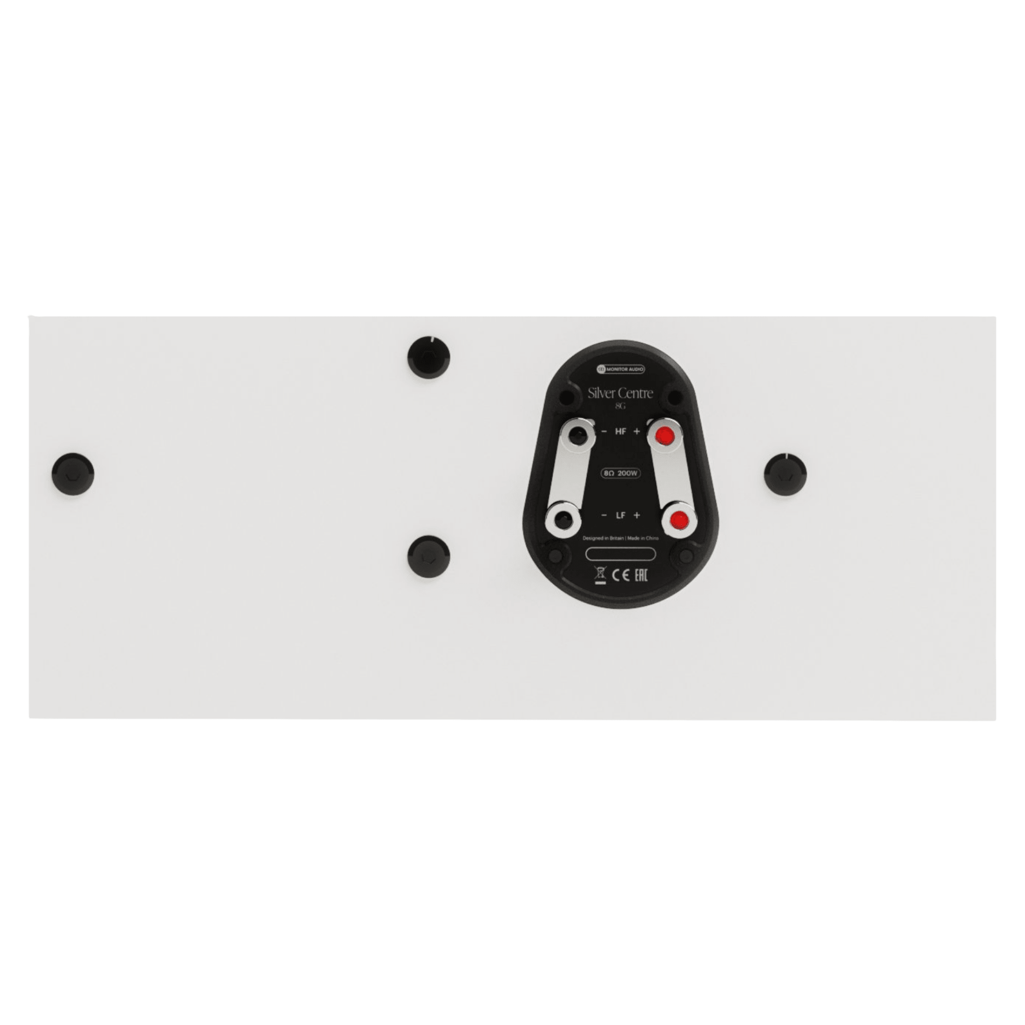 Monitor Audio Silver Centre 8G Speaker, back in Satin White 