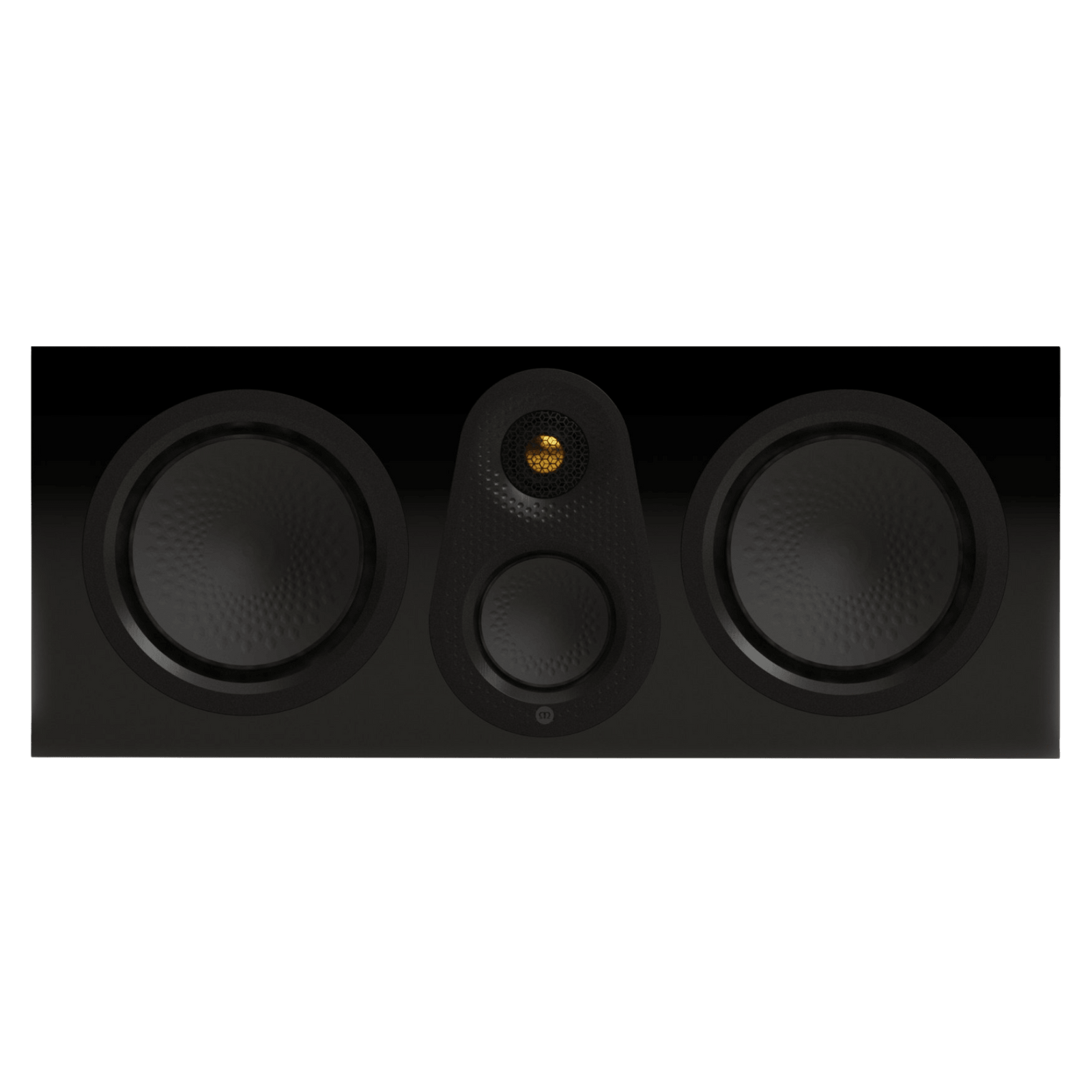 Monitor Audio Silver Centre 8G Speaker, front in High Gloss Black without Grille