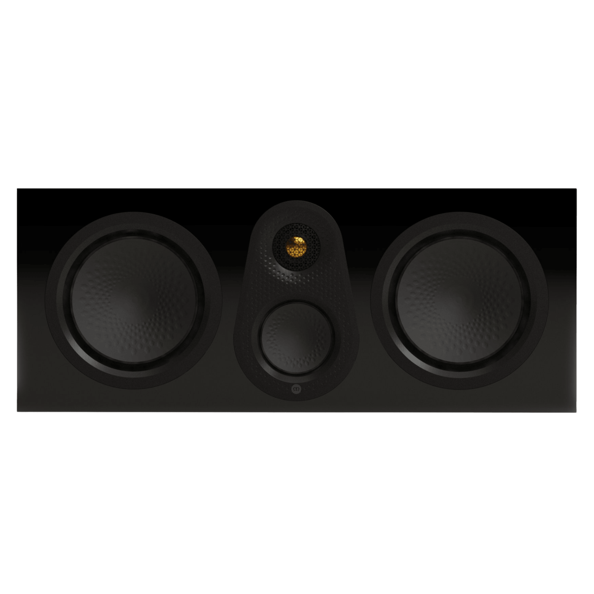 Monitor Audio Silver Centre 8G Speaker, front in High Gloss Black without Grille