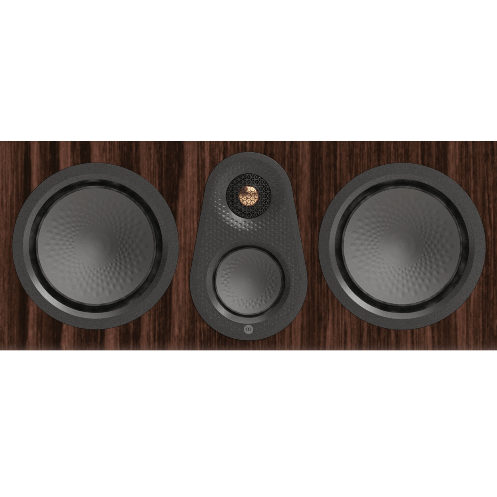 Monitor Audio Silver Centre 8G Speaker, front in European Walnut and without Grille