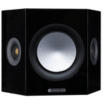 Monitor Audio Silver FX 7G Surround Speakers in glossy black, on an angle
