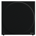 Monitor Audio Vestra W15 Subwoofer in Matte Black, front of subwoofer