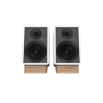 Onkyo GX-30ARC Powered Speakers in white pair.  front no Grille