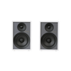Onkyo GX-30ARC Powered Speakers in white pair.  Front without Grill or stand