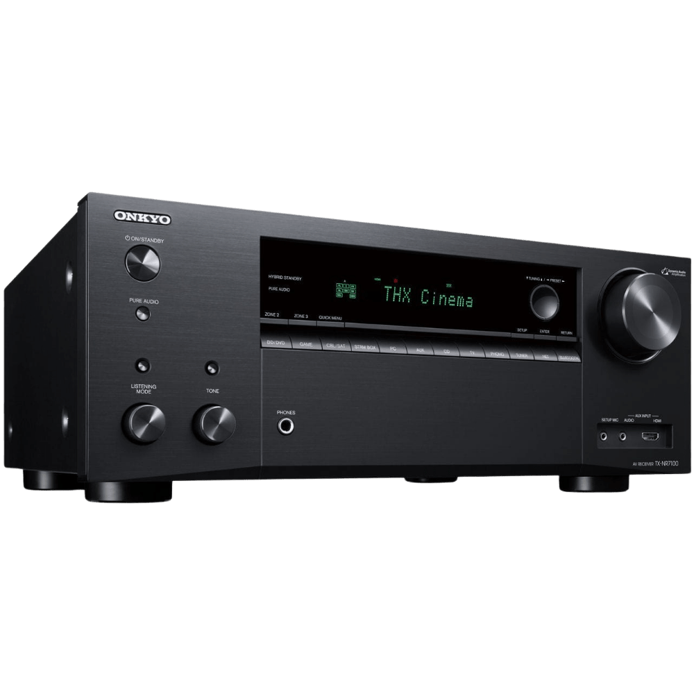 Onkyo TX-NR7100 9.2ch Atmos AV Receiver, angled to the right