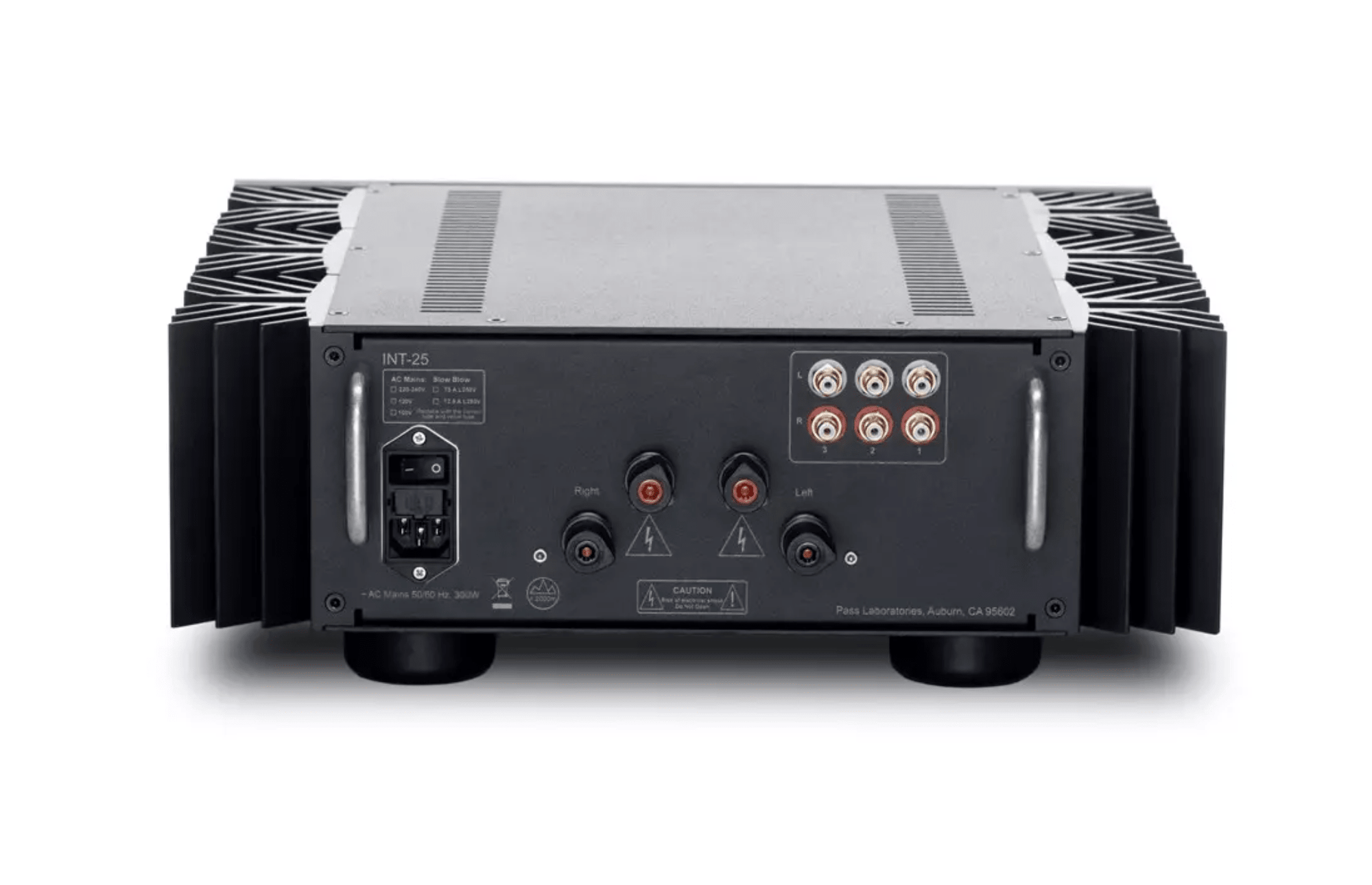 Pass Labs INT-25 Integrated Amplifier, back of unit