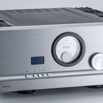 Pass Labs INT-250 Integrated Amplifier in silver, on an angle
