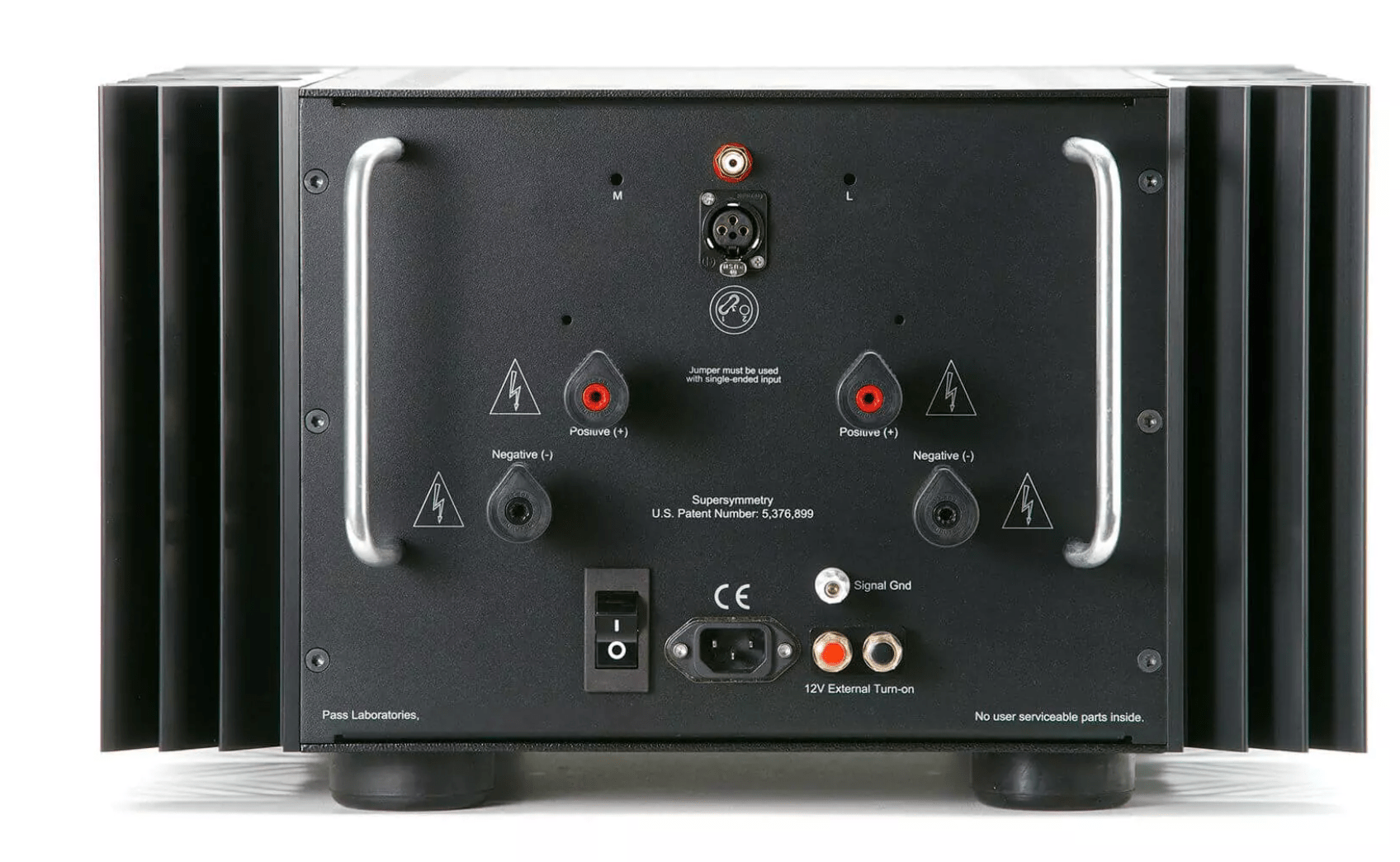 Pass Labs XA160.8 Monoblock Amplifier rear of unit.  