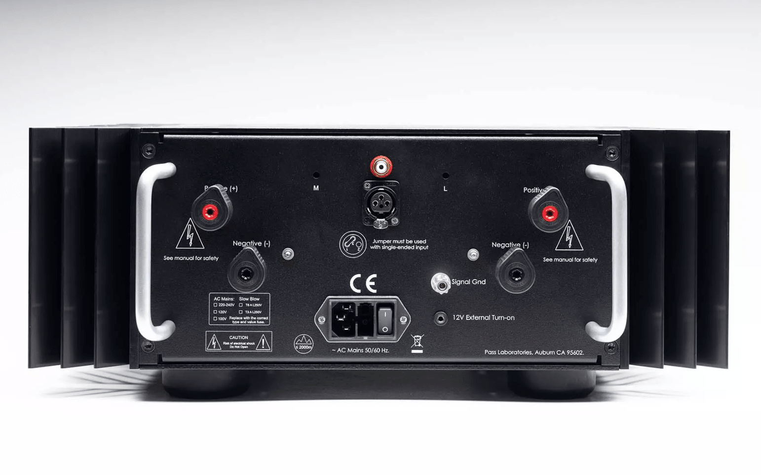 Pass Labs XA60.8 Monoblock Amplifier (Pair), back of unit