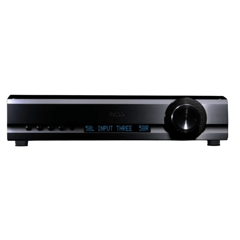 Pass Labs XP-12 Preamplifier in Black, front