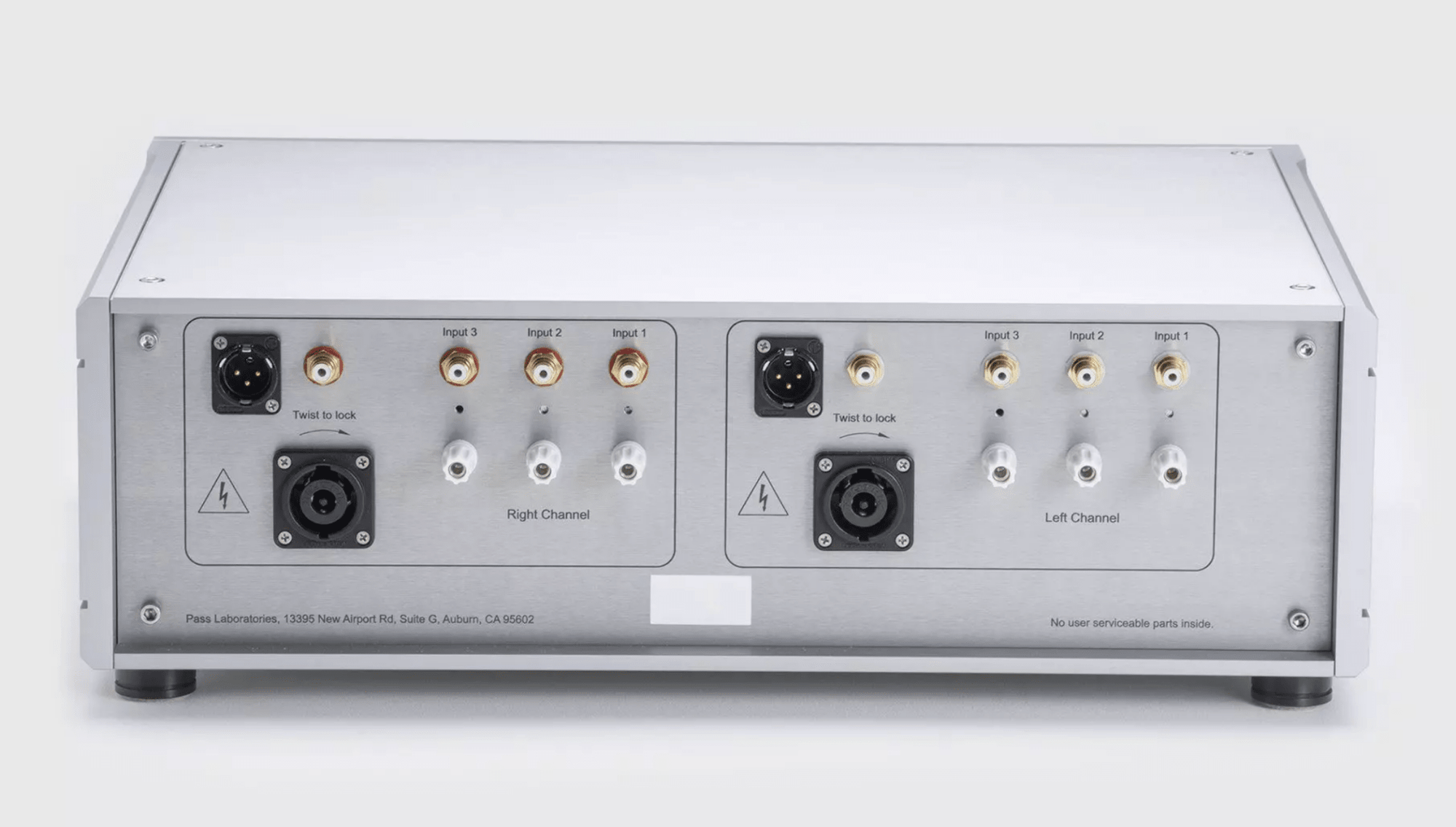 Pass Labs Xs Phono Preamplifier, rear of unit