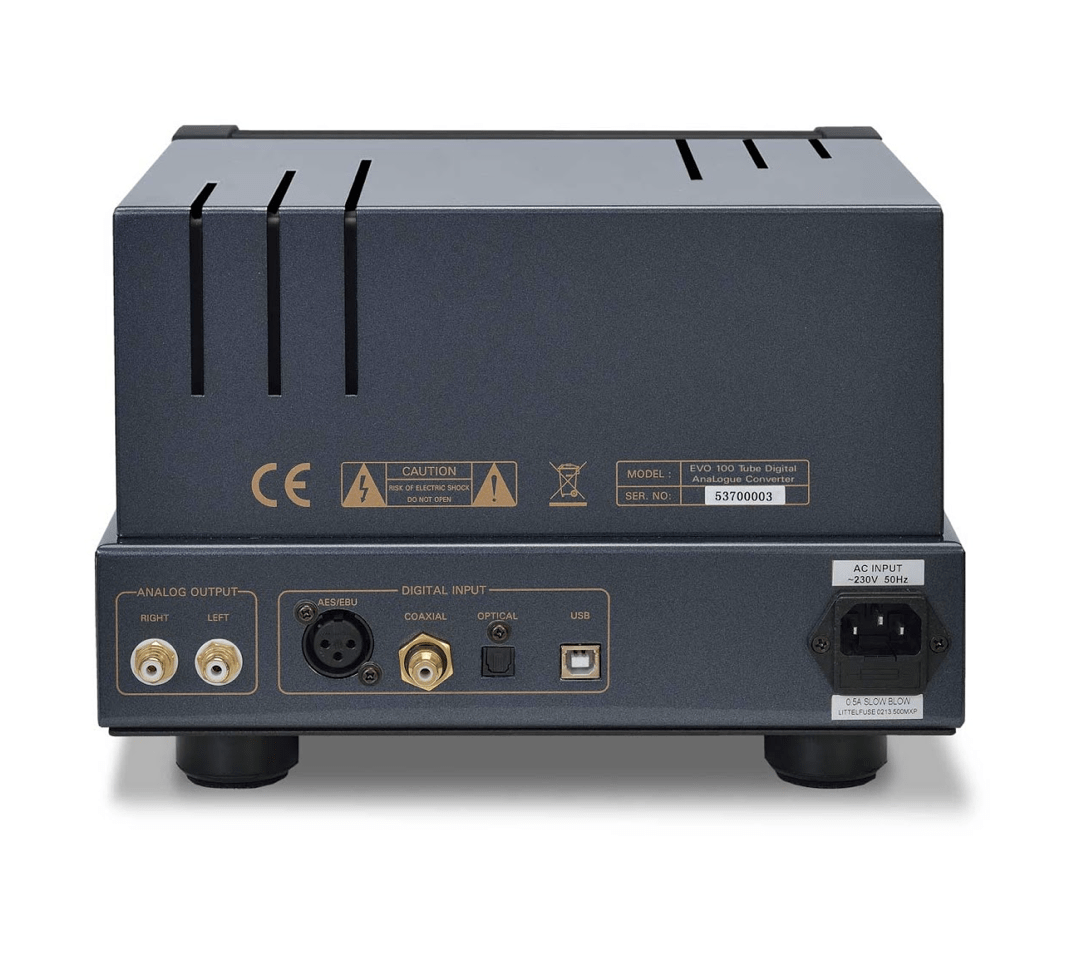 PrimaLuna EVO 100 Tube Digital Analog Converter, in black, back