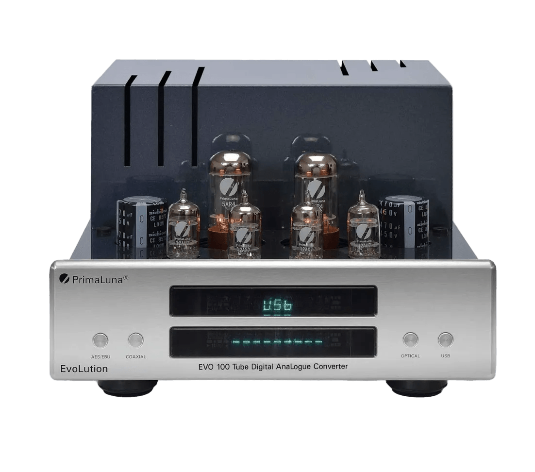 PrimaLuna EVO 100 Tube Digital Analog Converter, no cover in silver