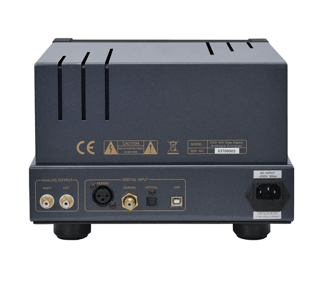 PrimaLuna EVO 100 Tube Digital Analog Converter, in black, back