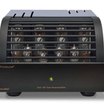 PrimaLuna EVO 100 Tube Power Amplifier in black, with cover