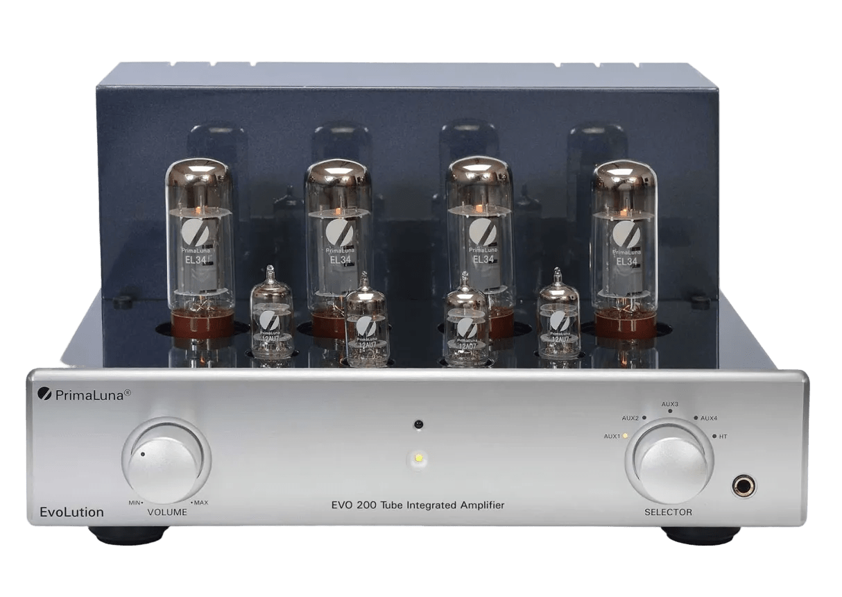 PrimaLuna EVO 200 Tube Integrated Amplifier in Silver without cover