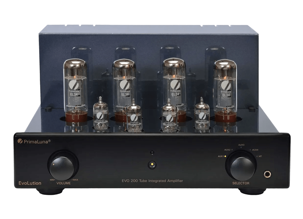 PrimaLuna EVO 200 Tube Integrated Amplifier in Black without cover