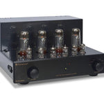 PrimaLuna EVO 300 Tube Integrated Amplifier in Black without cover on an angle