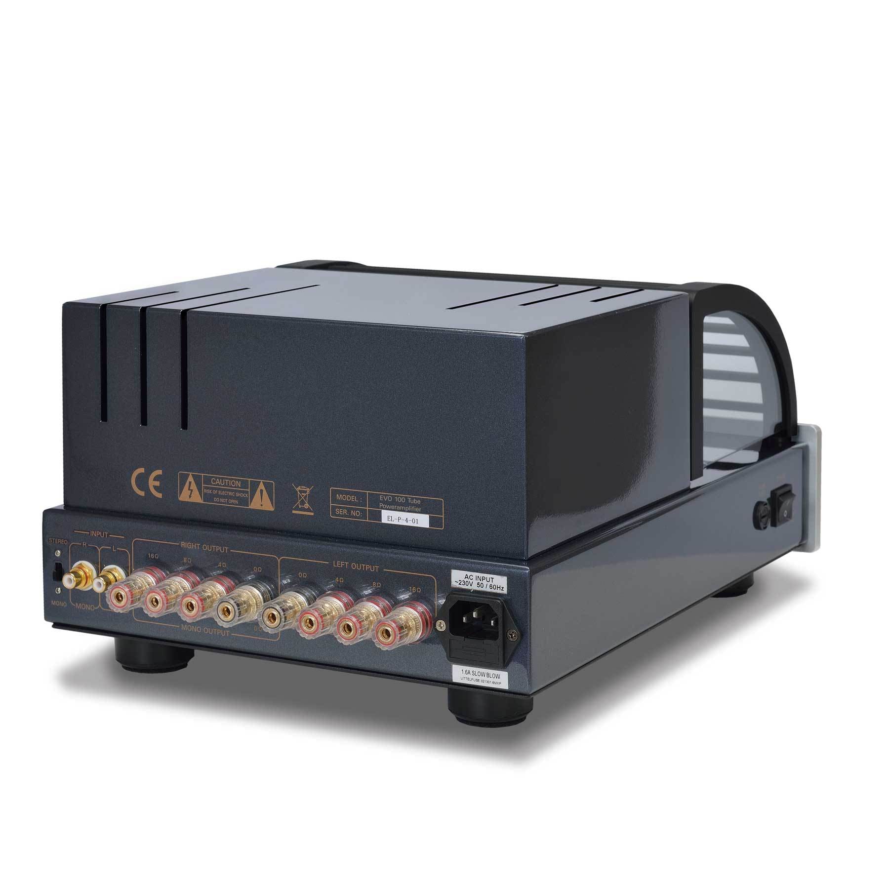 PrimaLuna EVO 100 Tube Power Amplifier back on an angle