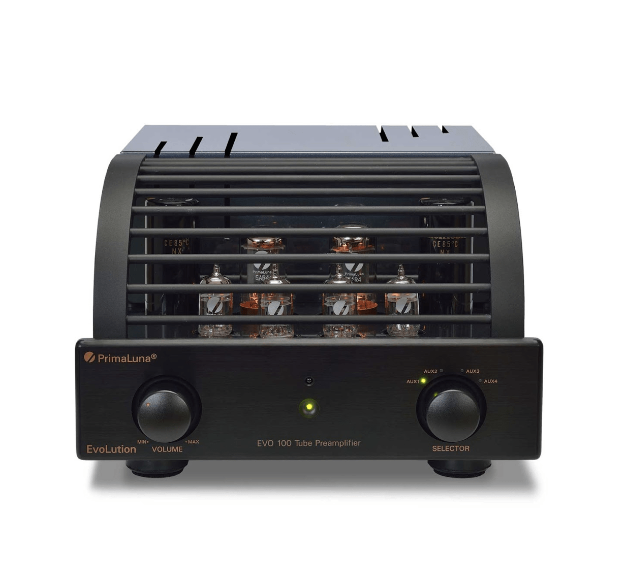 PrimaLuna Pre Amplifiers PrimaLuna EVO 100 Tube Pre Amplifier, in Black, with Cover