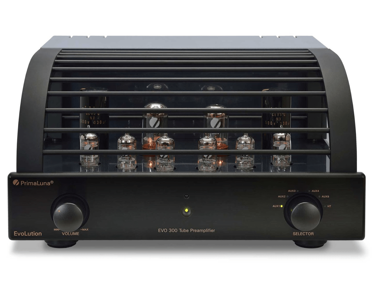 PrimaLuna EVO 300 Tube Pre Amplifier in Black, with cover