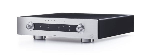 Primare Pre35 Preamplifier in titanium, on an angle