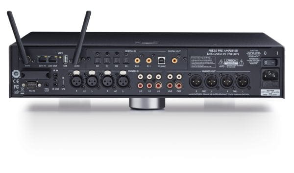 Primare Pre35 Preamplifier rear panel in black