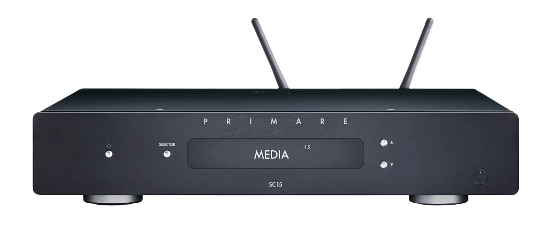 Primare SC15 Prisma MK2 Network Player and DAC in black, front of unit