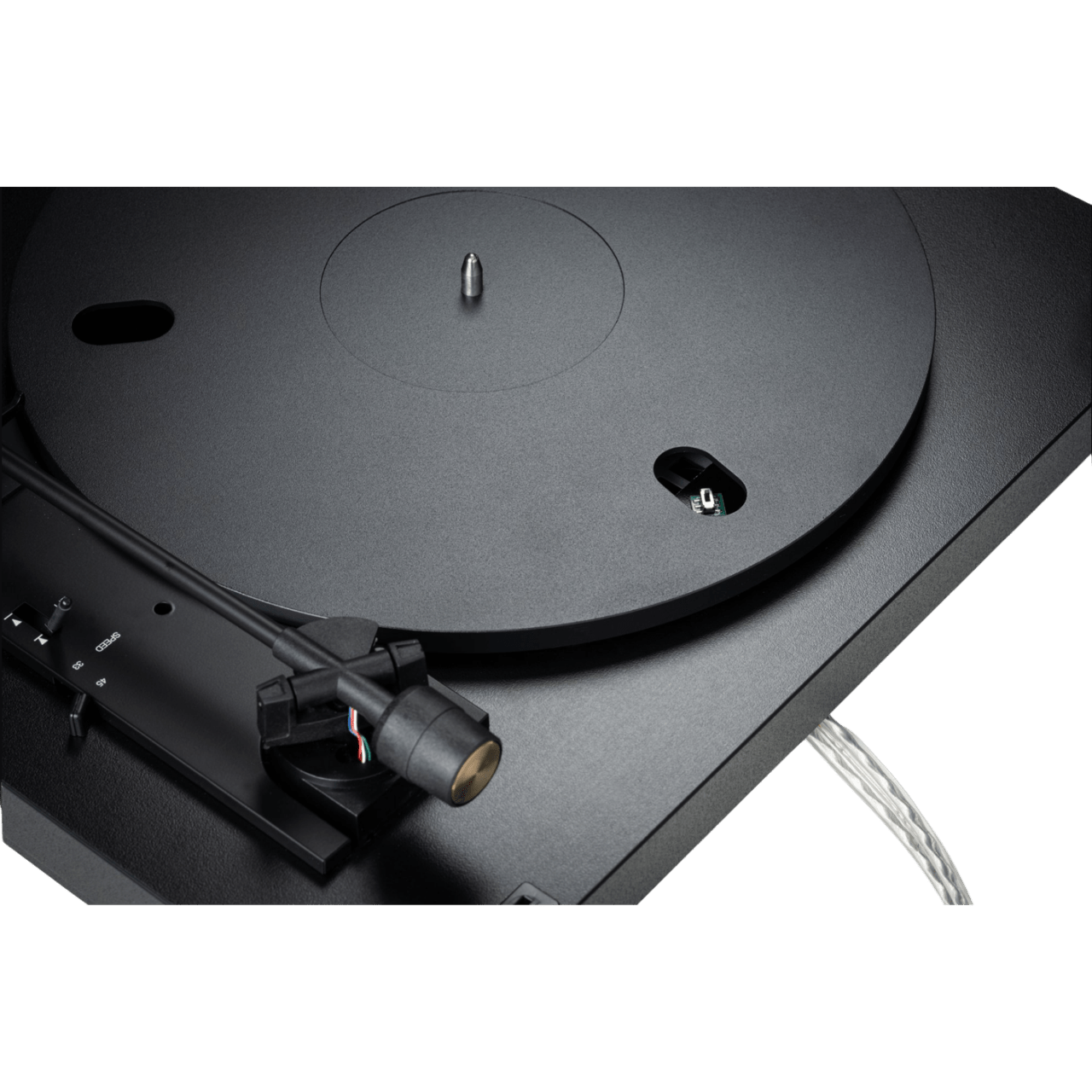 ProJect A1.2 Automat Turntable with Ortofon OM 10 Cartridge. closeup