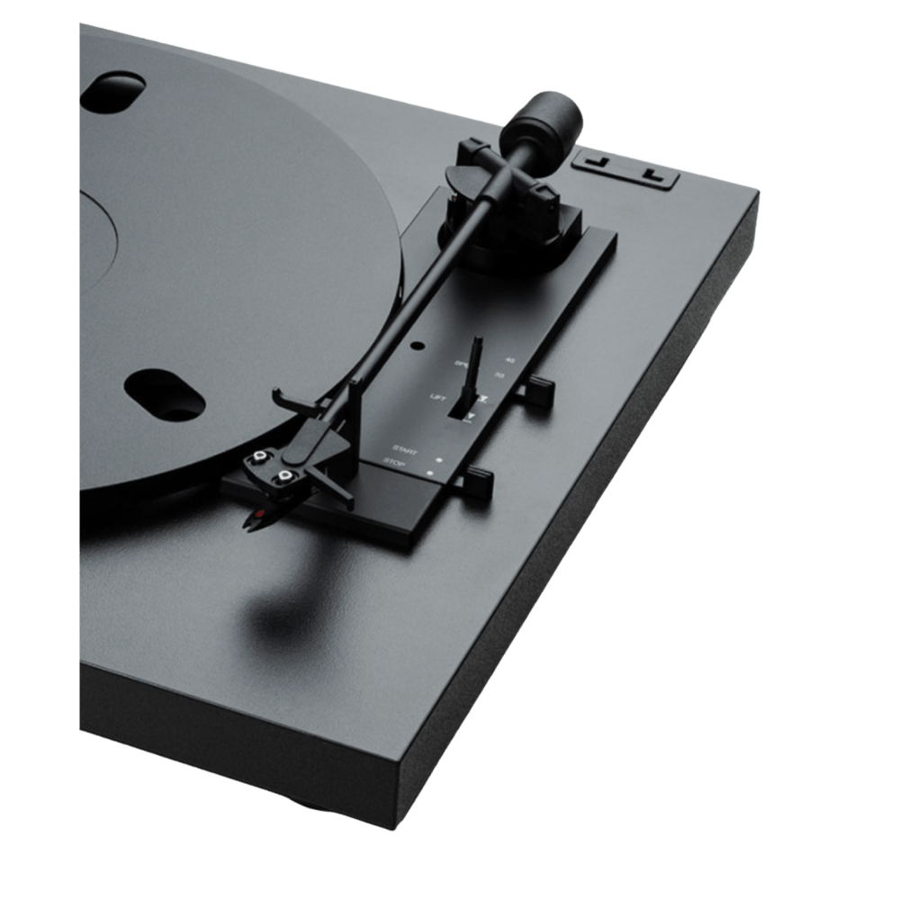 ProJect A1.2 Automat Turntable with Pick It MM E Cartridge, close up of controls
