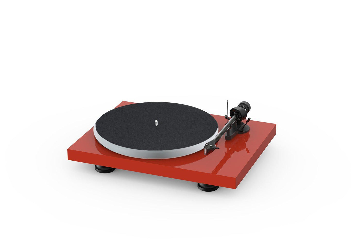 ProJect Audio Systems Turntables ProJect Debut Carbon EVO Acryl Turntable (High Gloss Red) with Ortofon 2M Red Cartridge