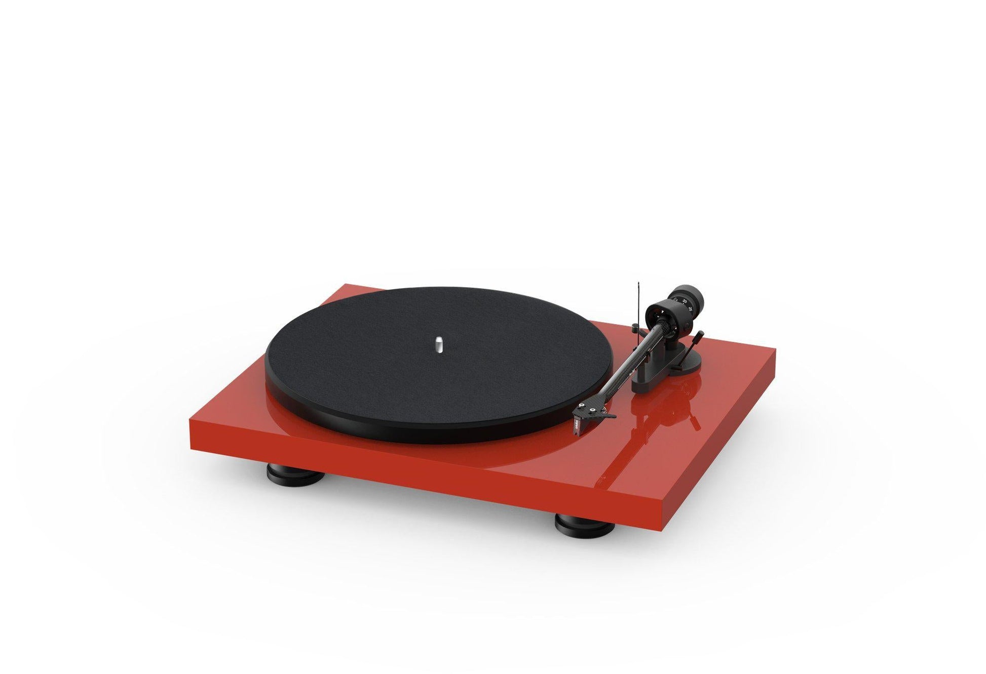 ProJect Audio Systems Turntables ProJect Debut Carbon EVO Turntable (High Gloss Red) with Ortofon 2M Red Cartridge
