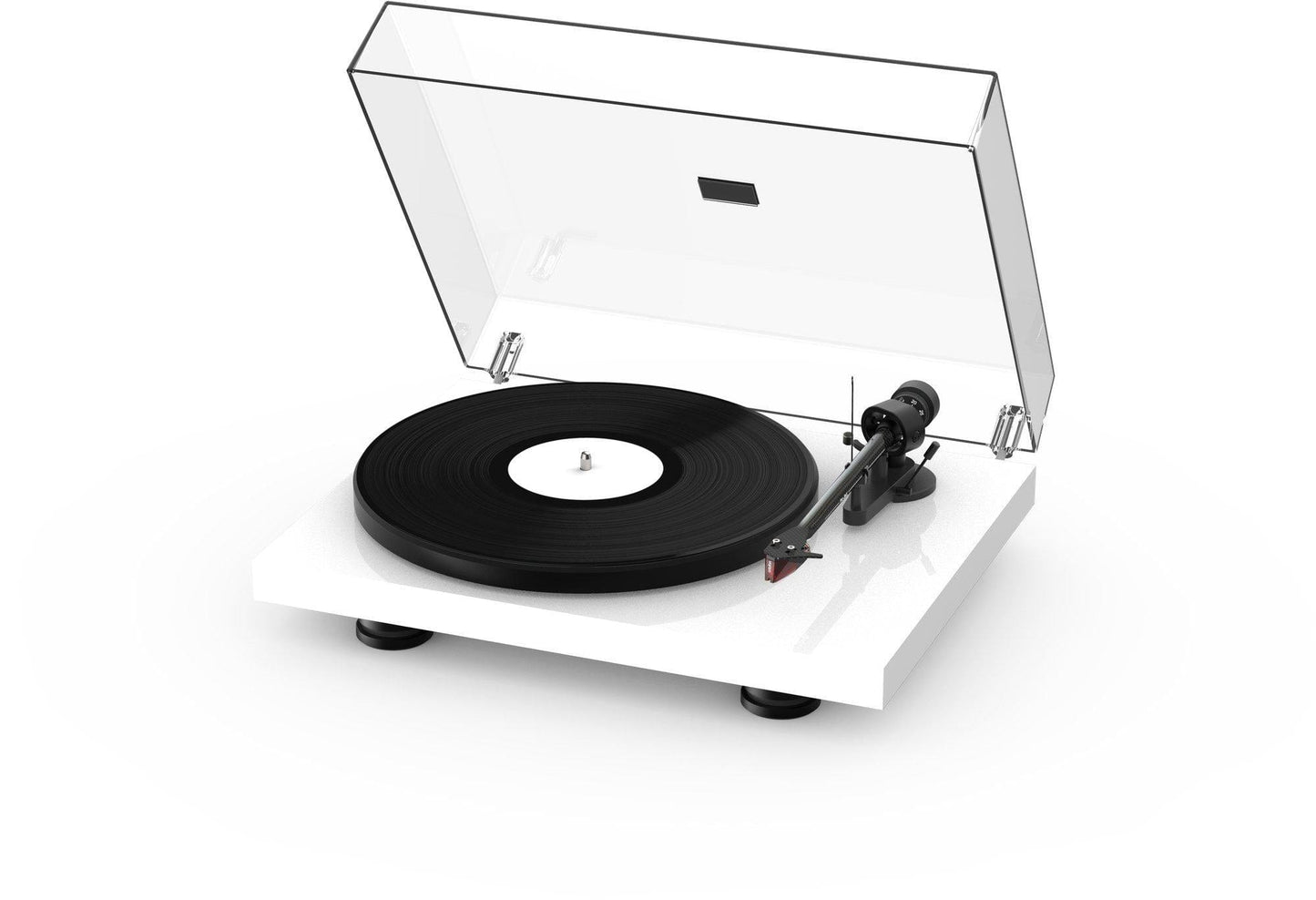 ProJect Audio Systems Turntables ProJect Debut Carbon EVO Turntable (High Gloss White) with Ortofon 2M Red Cartridge