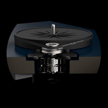 ProJect Audio Systems Turntables ProJect Debut Carbon EVO Turntable (Satin Steel Blue) with Ortofon 2M Red Cartridge