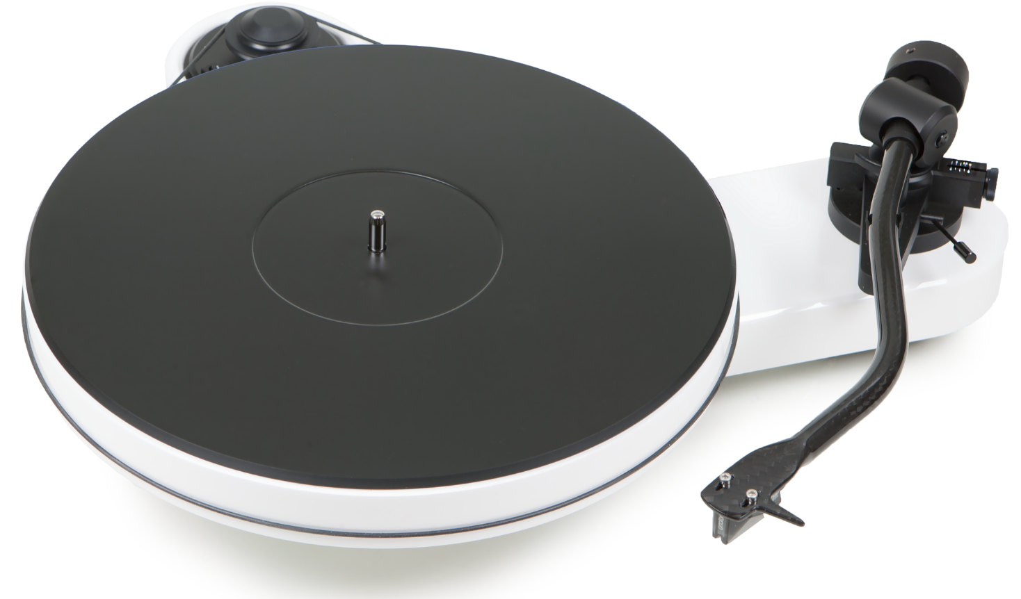 ProJect RPM 3 Carbon Turntable with Ortofon 2M Silver Cartridge in gloss white