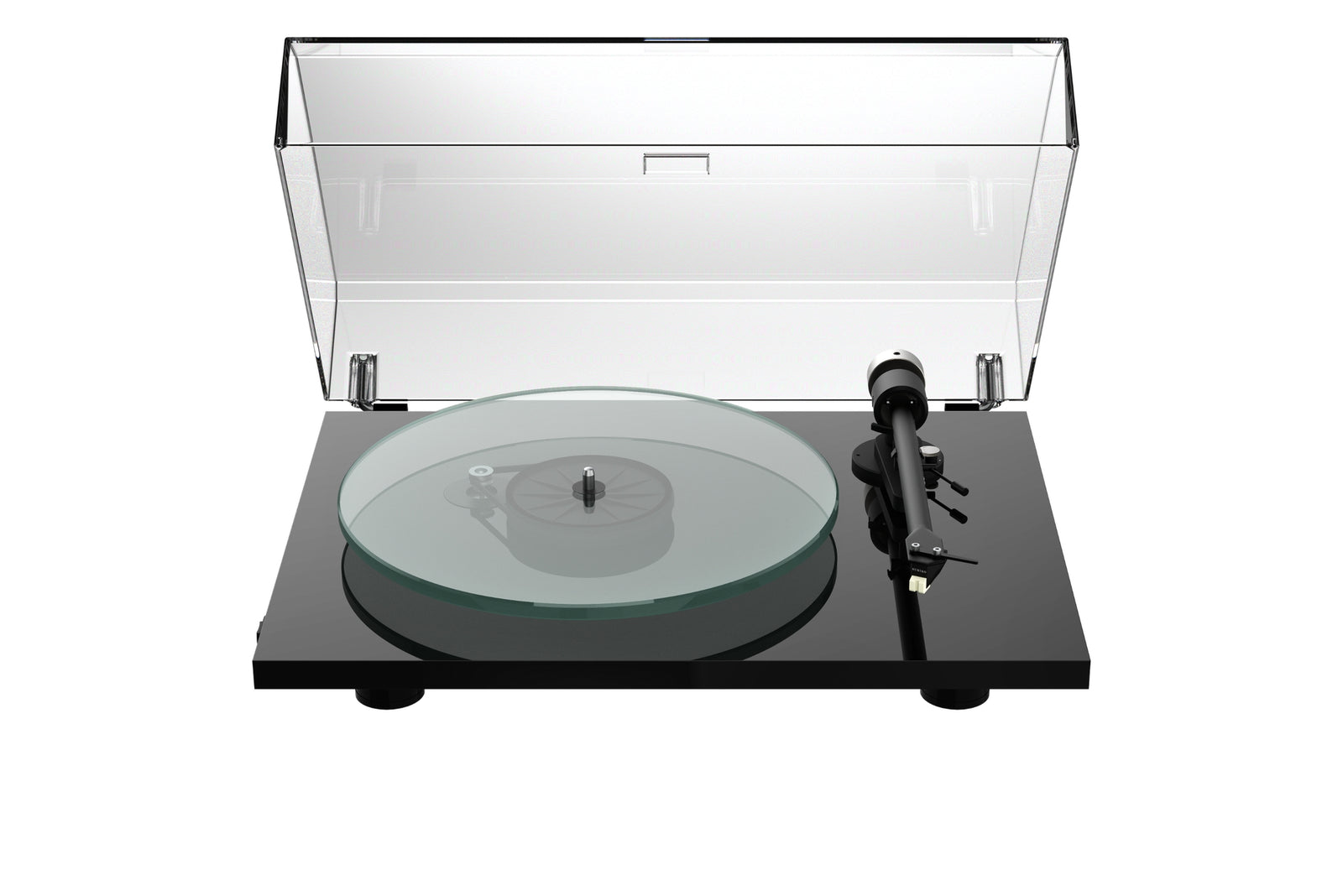 ProJect T2 W  Streaming Turntable with Ortofon 2M Red Cartridge, in high gloss black with dustcover