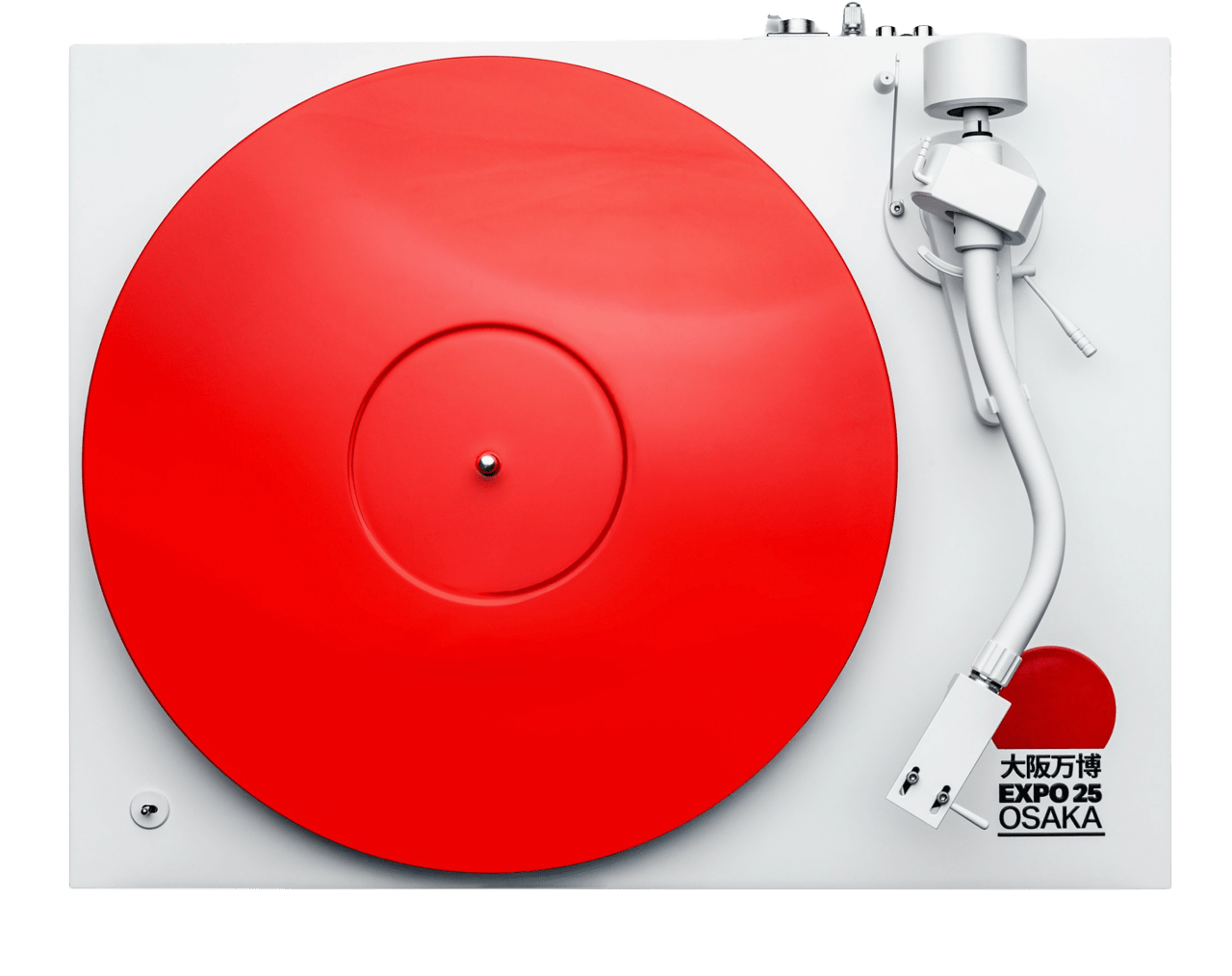 ProJect Debut PRO S B EXPO 2025 Japan Edition with Ortofon 2M White Cartridge, overhead view