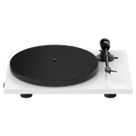 ProJect E1 Phono Turntable in White With Audio Technica AT2600L Cartridge, front