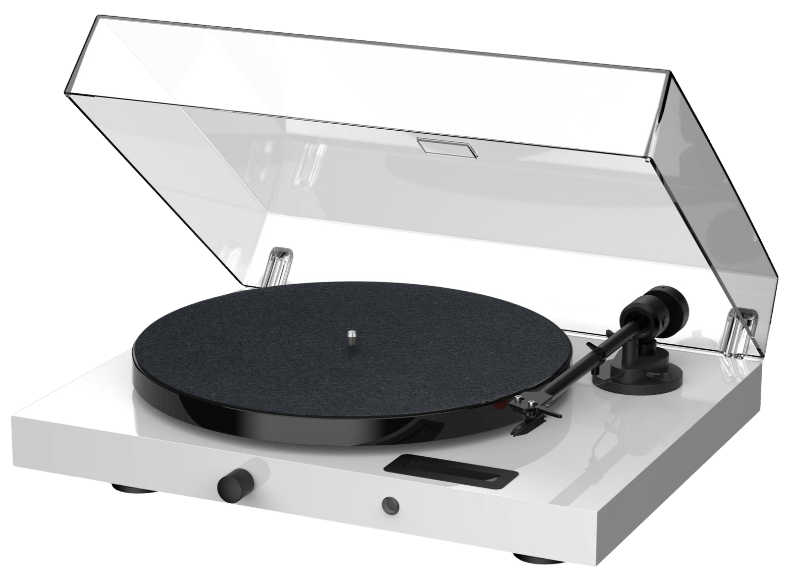 Project Juke Box E1 Turntable with Ortofon OM5e Cartridge in High Gloss White