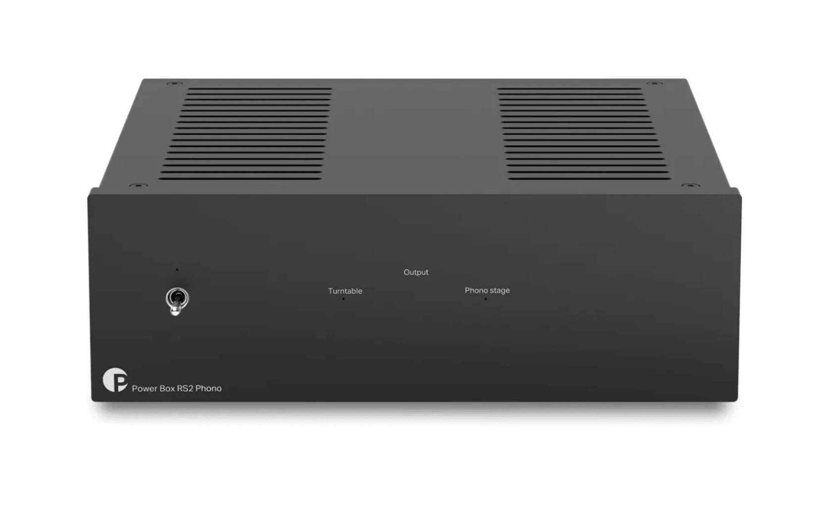 ProJect Power Box RS2 Phono Power Supply in Black, front of unit