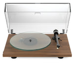 ProJect T2 W  Streaming Turntable with Ortofon 2M Red Cartridge, in walnut with dustcover