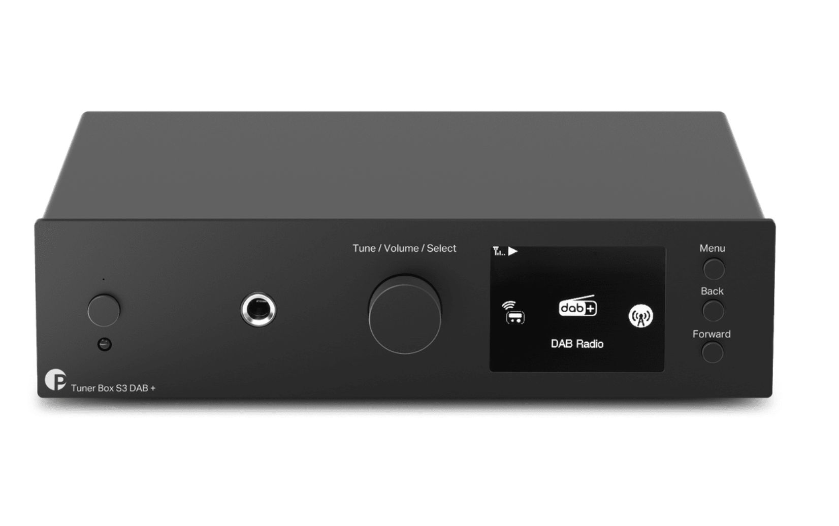 ProJect Tuner Box S3 DAB+ FM Tuner with Internet Radio in Black, front