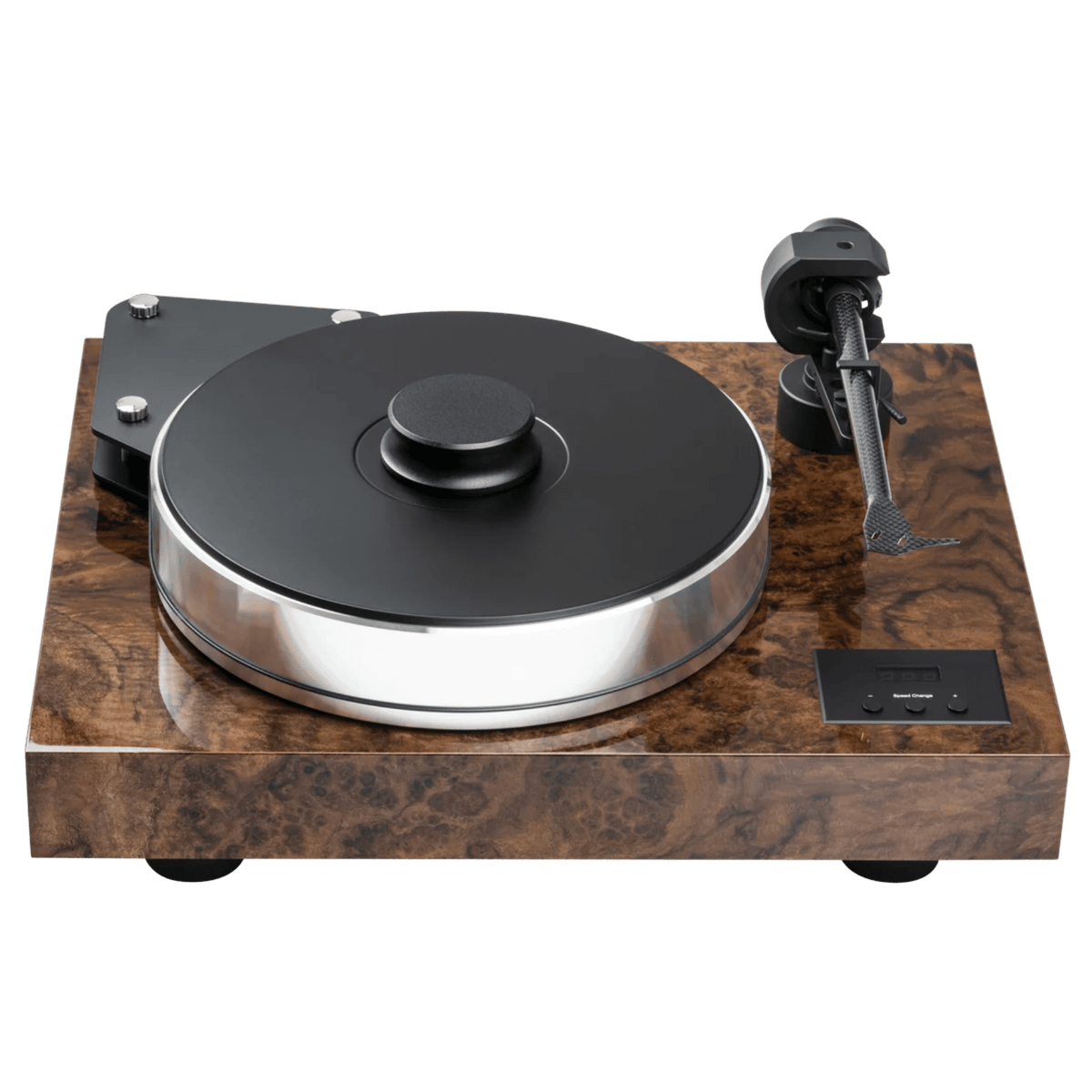 ProJect Xtension 10 Evolution Turntable in Walnut Burl Gloss.  Please note that the Burl finish comes at a higher pricepoint.