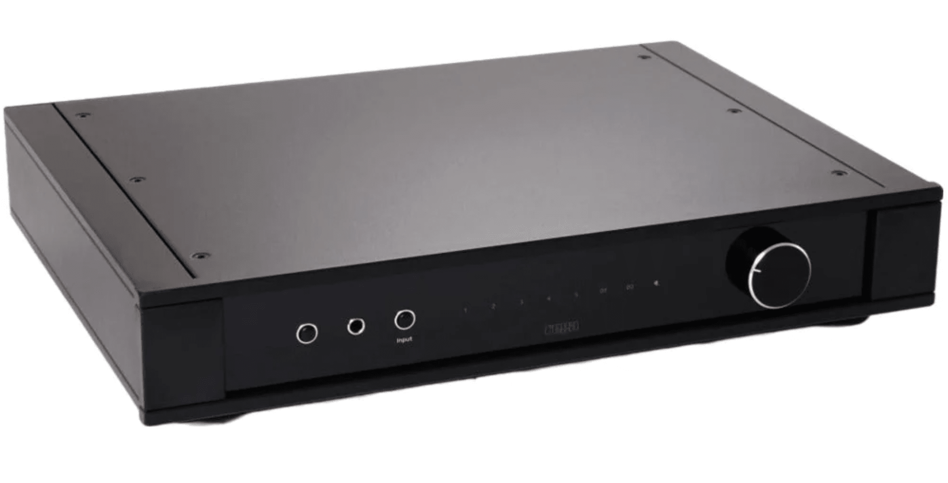Rega Elex R MK4 Integrated Amplifier. Angled image