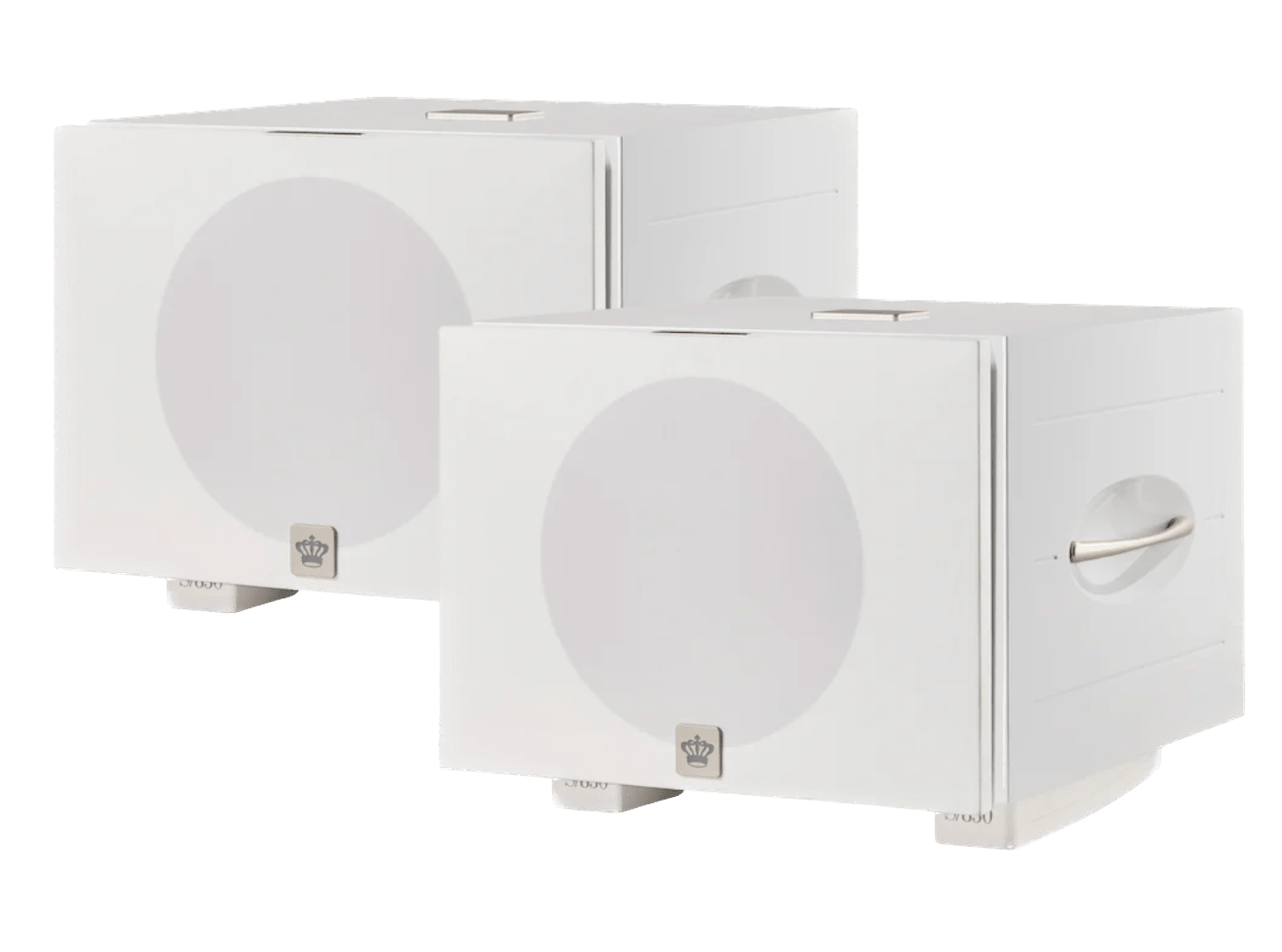 REL S/850 Subwoofer in white, pair with grille