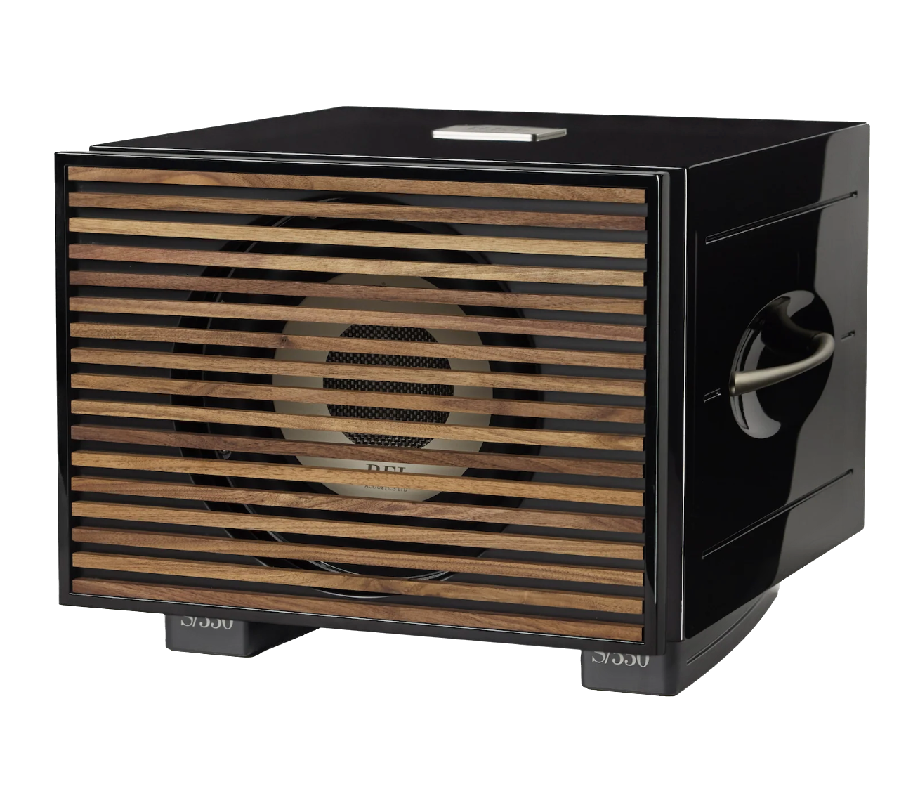 REL S/550 Subwoofers in Black with wooden grille