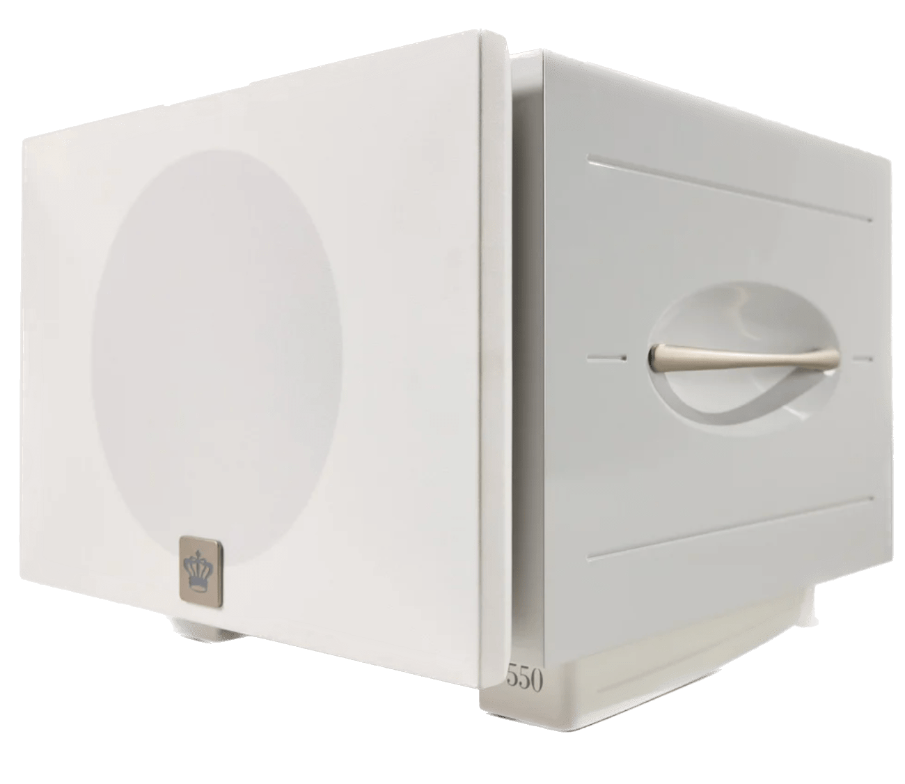 REL S/550 Subwoofer in White with grille